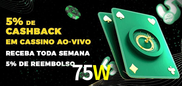 Promoções do cassino ao Vivo 75W
